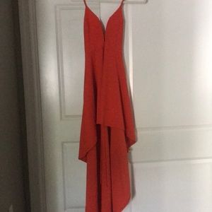 High-Low Orange Dress